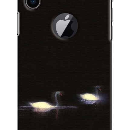 Silent Swans iPhone X Logocut Hard Case Back Cover by Casekaro
