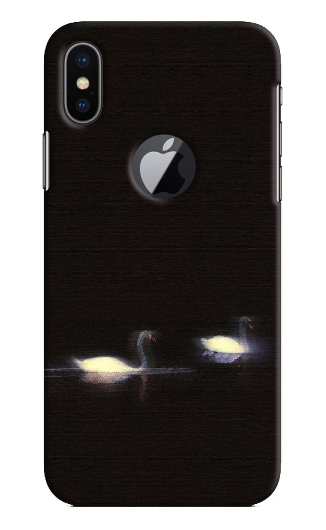 Silent Swans iPhone X Logocut Hard Case Back Cover by Casekaro