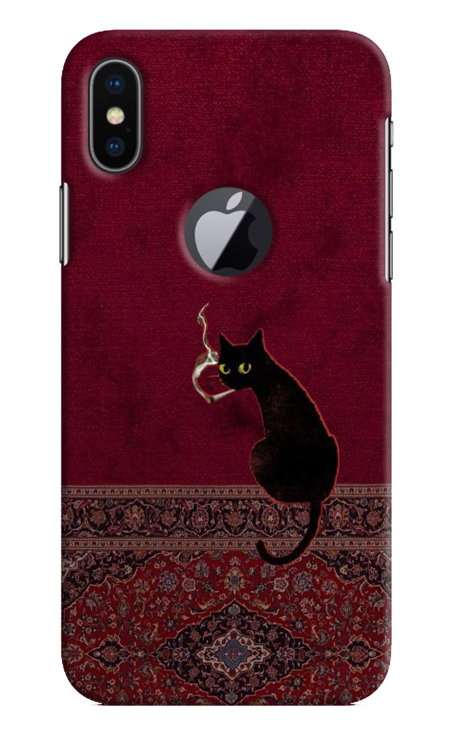 Midnight Cat iPhone X Logocut Back Cover, Hard case