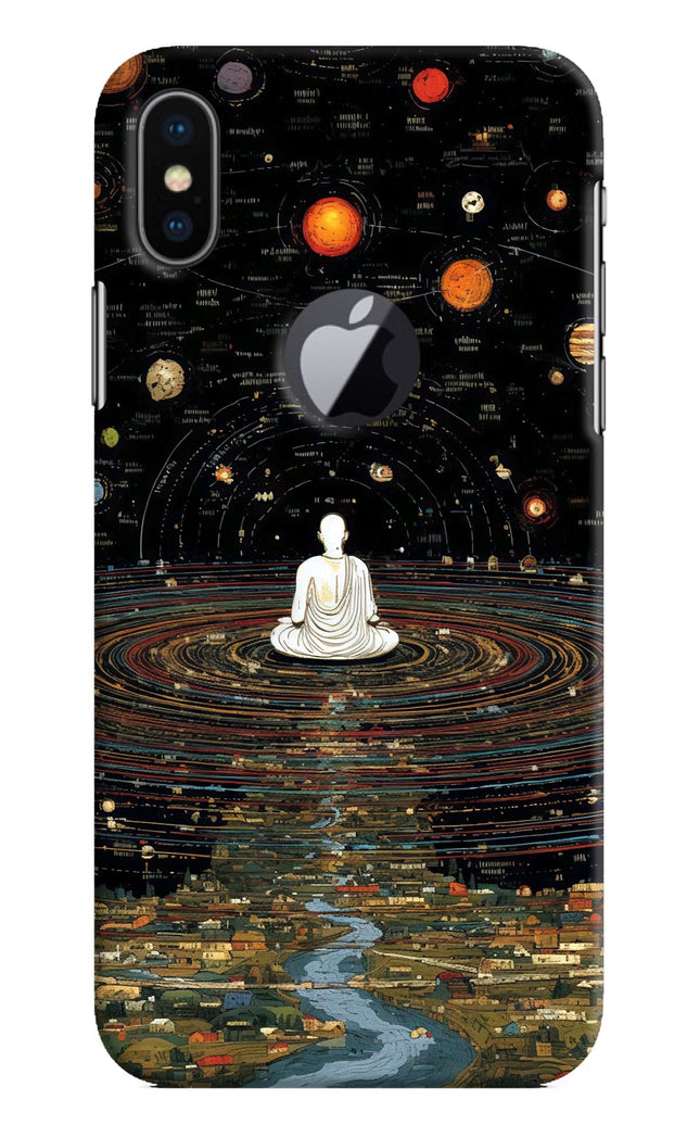 Space Monk iPhone X Logocut Hard Case Back Cover by Casekaro