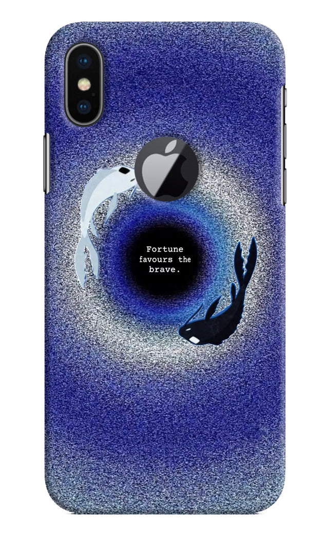 Dark Koi iPhone X Logocut Hard Case Back Cover by Casekaro