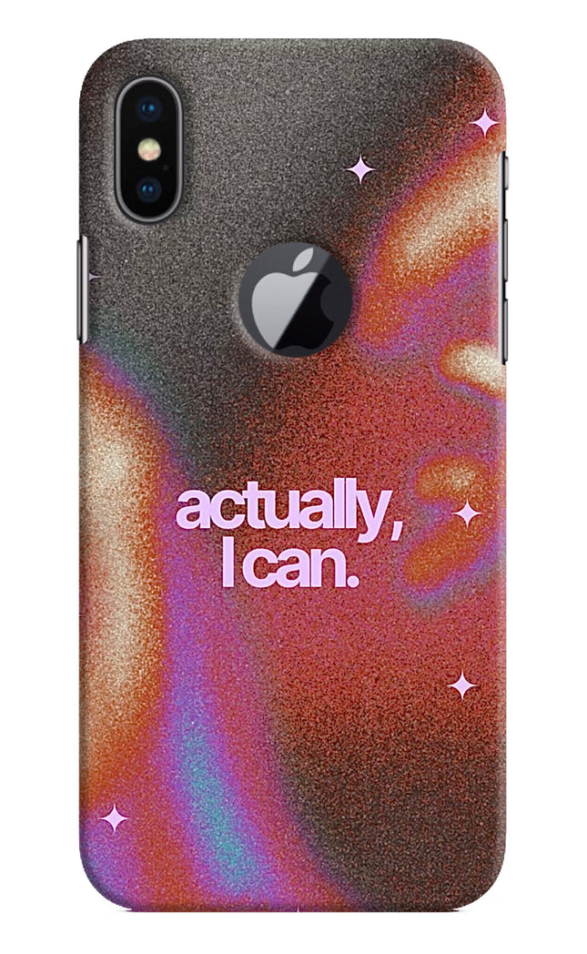 Pink Aura iPhone X Logocut Hard Case Back Cover by Casekaro
