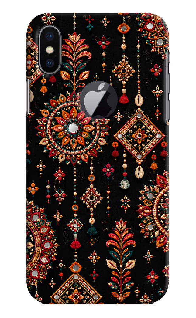 Boho Noir iPhone X Logocut Hard Case Back Cover by Casekaro