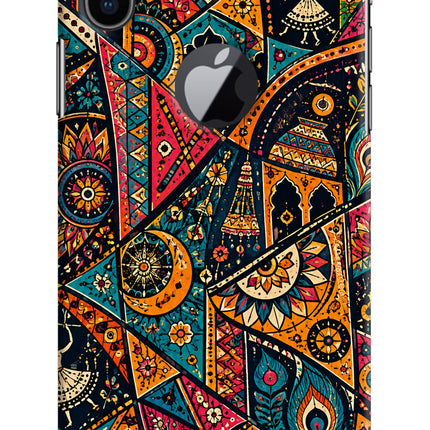 Folk Print iPhone X Logocut Back Cover