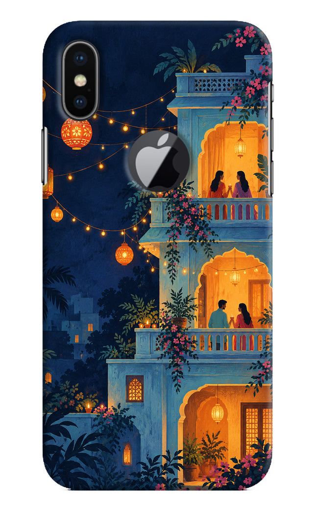 Balcony Glow iPhone X Logocut Hard Case Back Cover by Casekaro