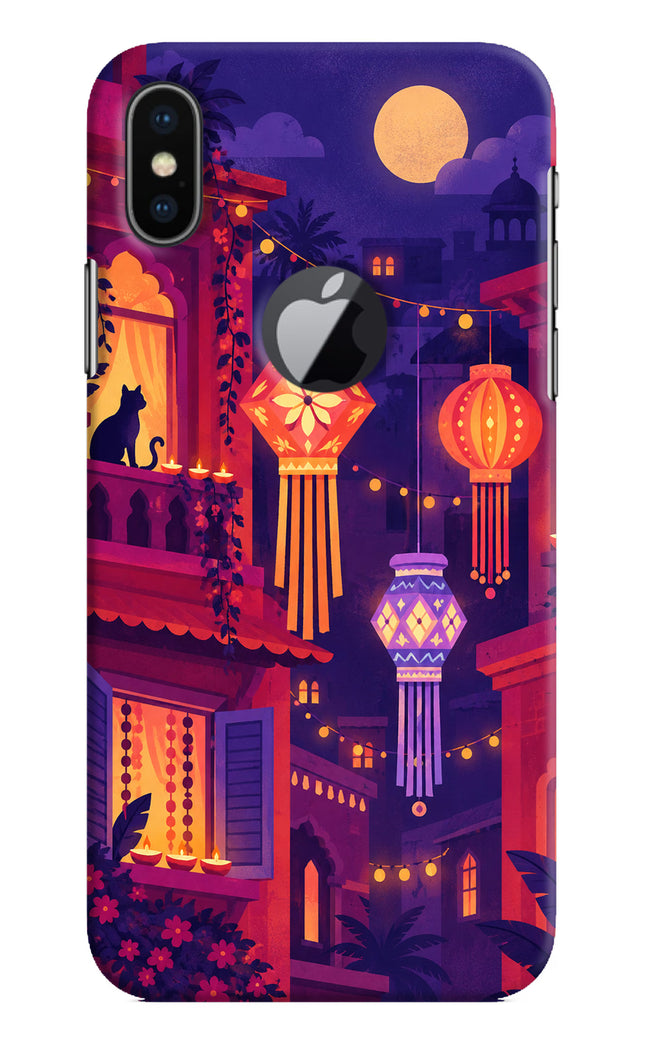 Lantern Lane iPhone X Logocut Hard Case Back Cover by Casekaro