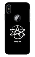 Atheist Symbol iPhone X Logocut Hard Case Back Cover by Casekaro