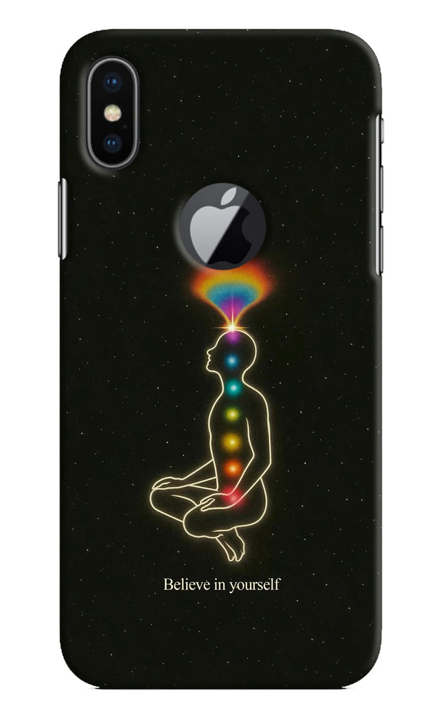 Believe in yourself iPhone X Logocut Hard Case Back Cover by Casekaro