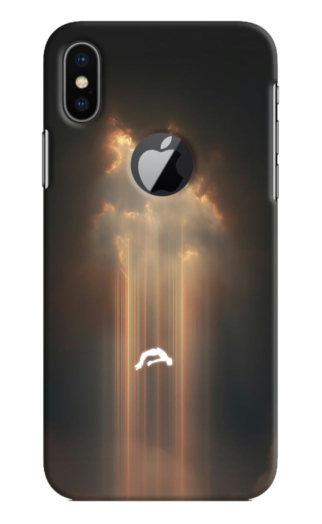 Heavenly Beam iPhone X Logocut Hard Case Back Cover by Casekaro