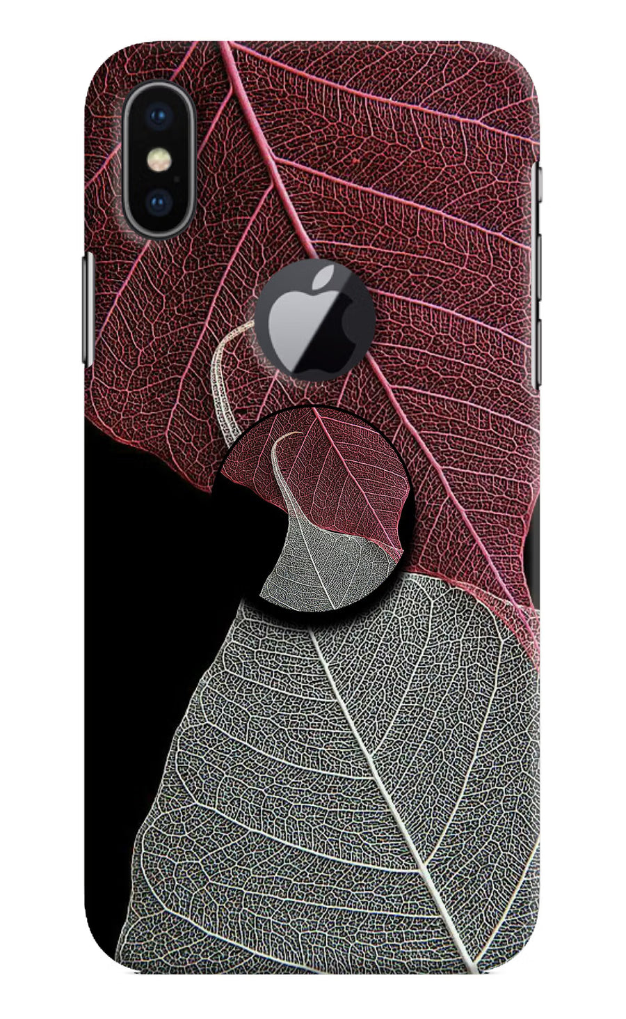 Leaf Pattern iPhone X Logocut Pop Case, Hard case