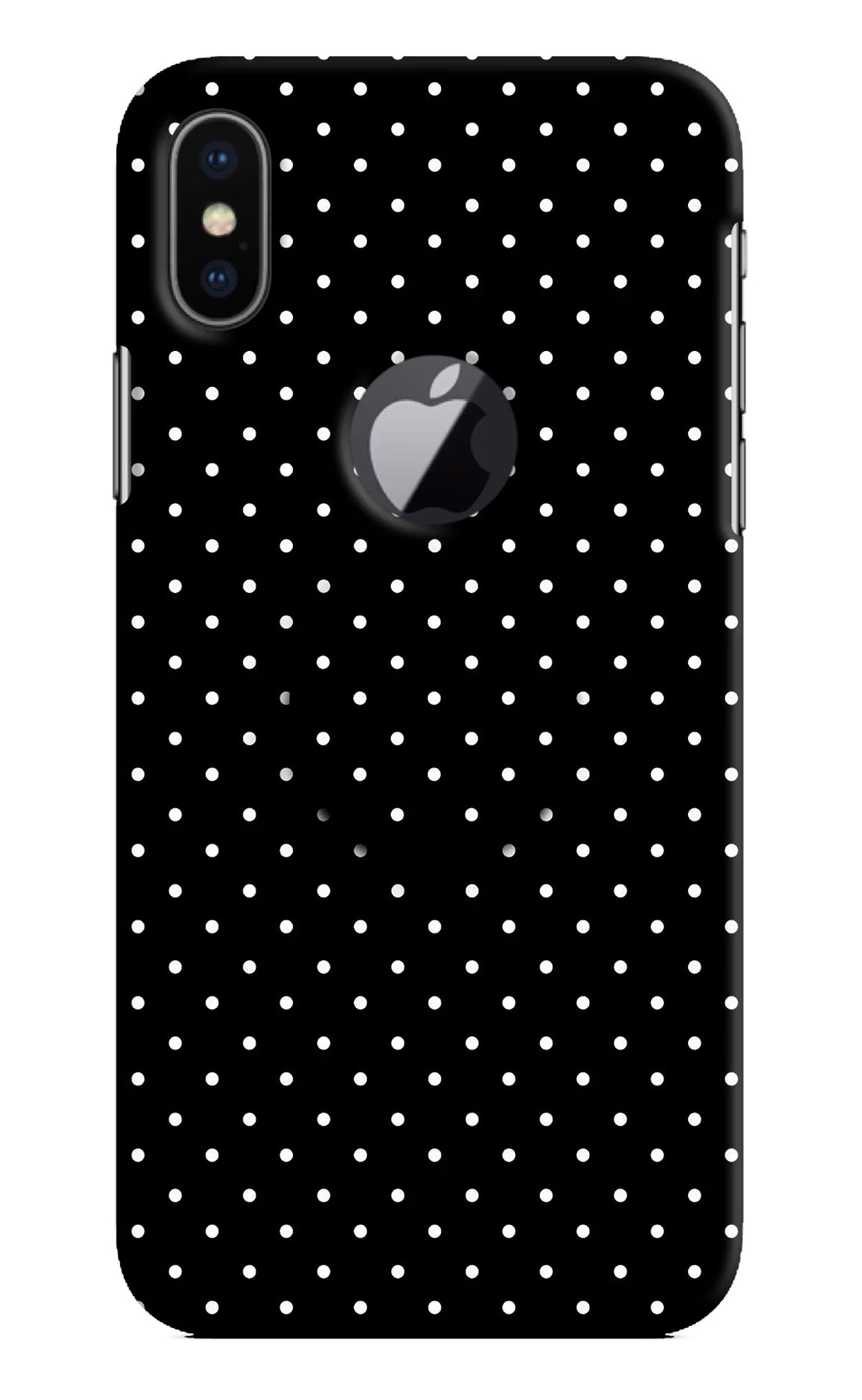 White Dots iPhone X Logocut Pop Case by Casekaro