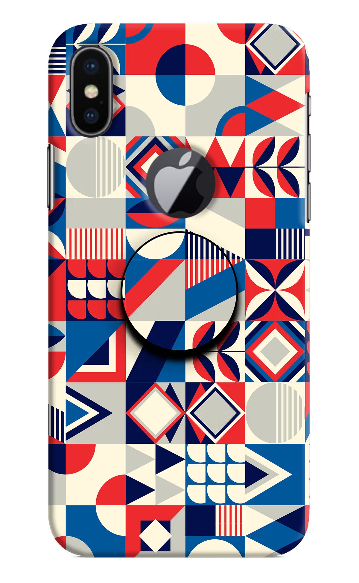 Colorful Pattern iPhone X Logocut Pop Case by Casekaro