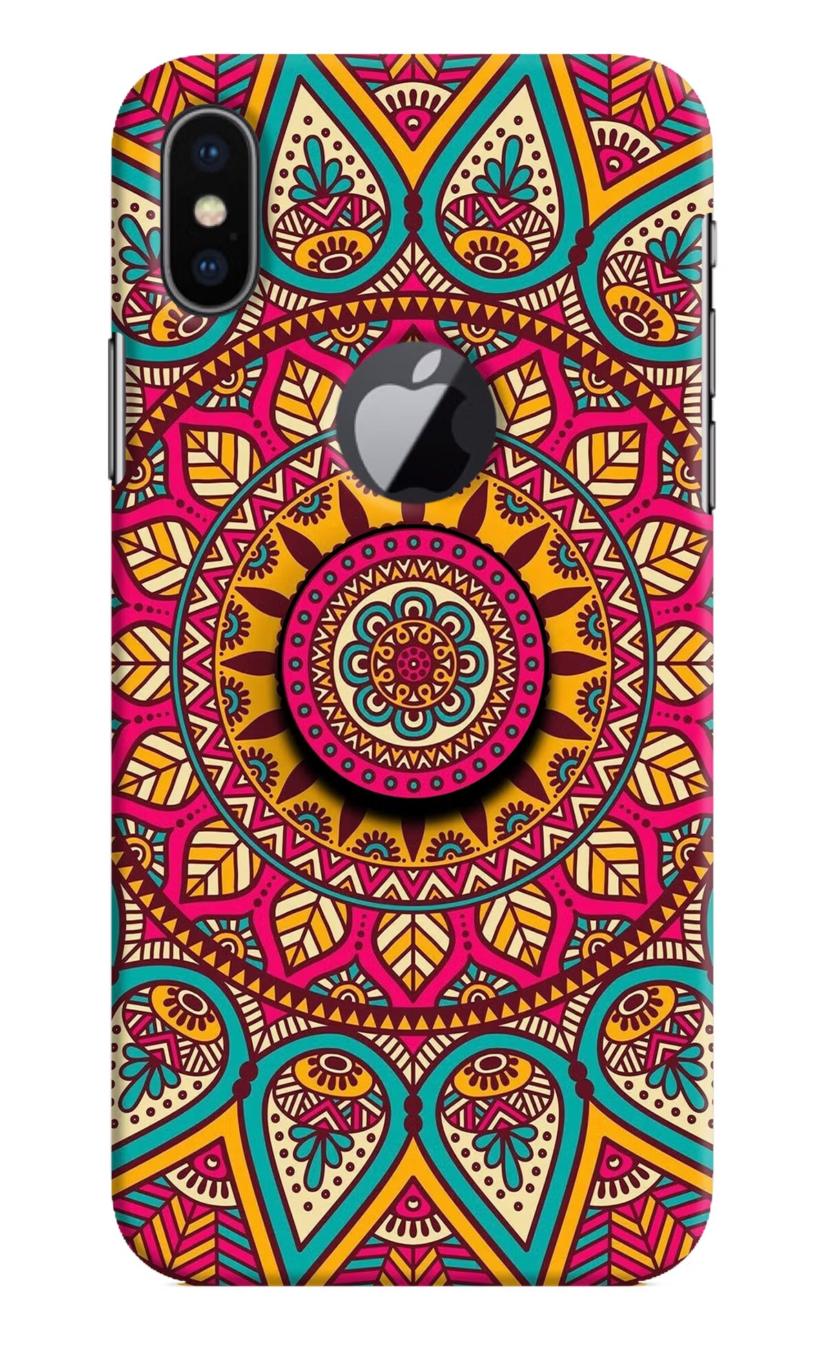 Mandala iPhone X Logocut Pop Case by Casekaro