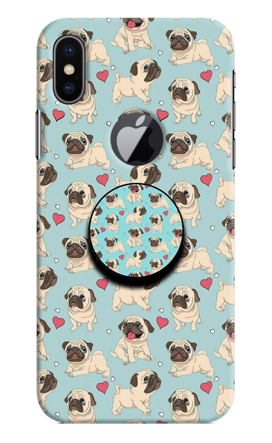 Pug Dog iPhone X Logocut Pop Case, Hard case