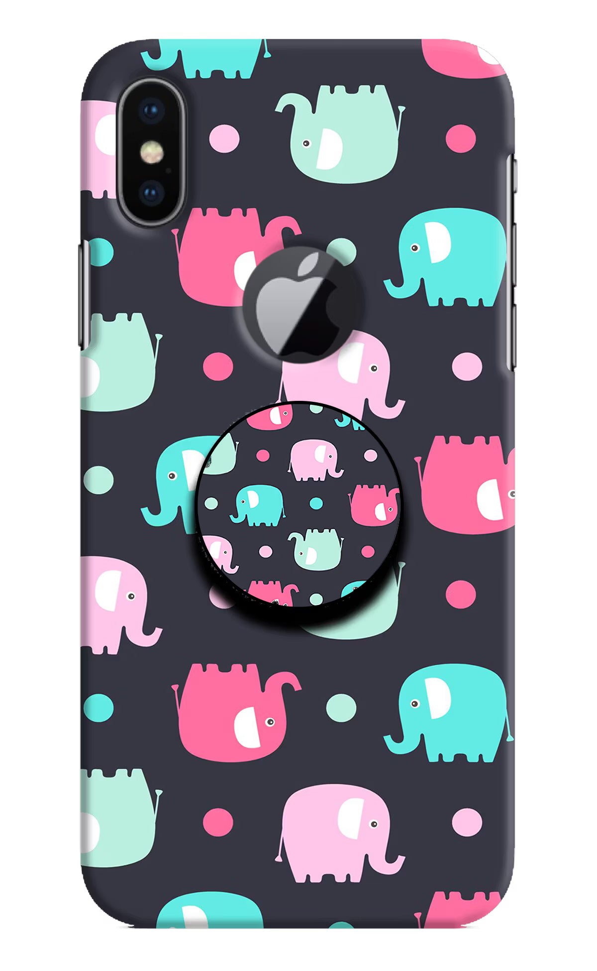 Baby Elephants iPhone X Logocut Pop Case by Casekaro