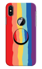 Rainbow iPhone X Logocut Pop Case by Casekaro