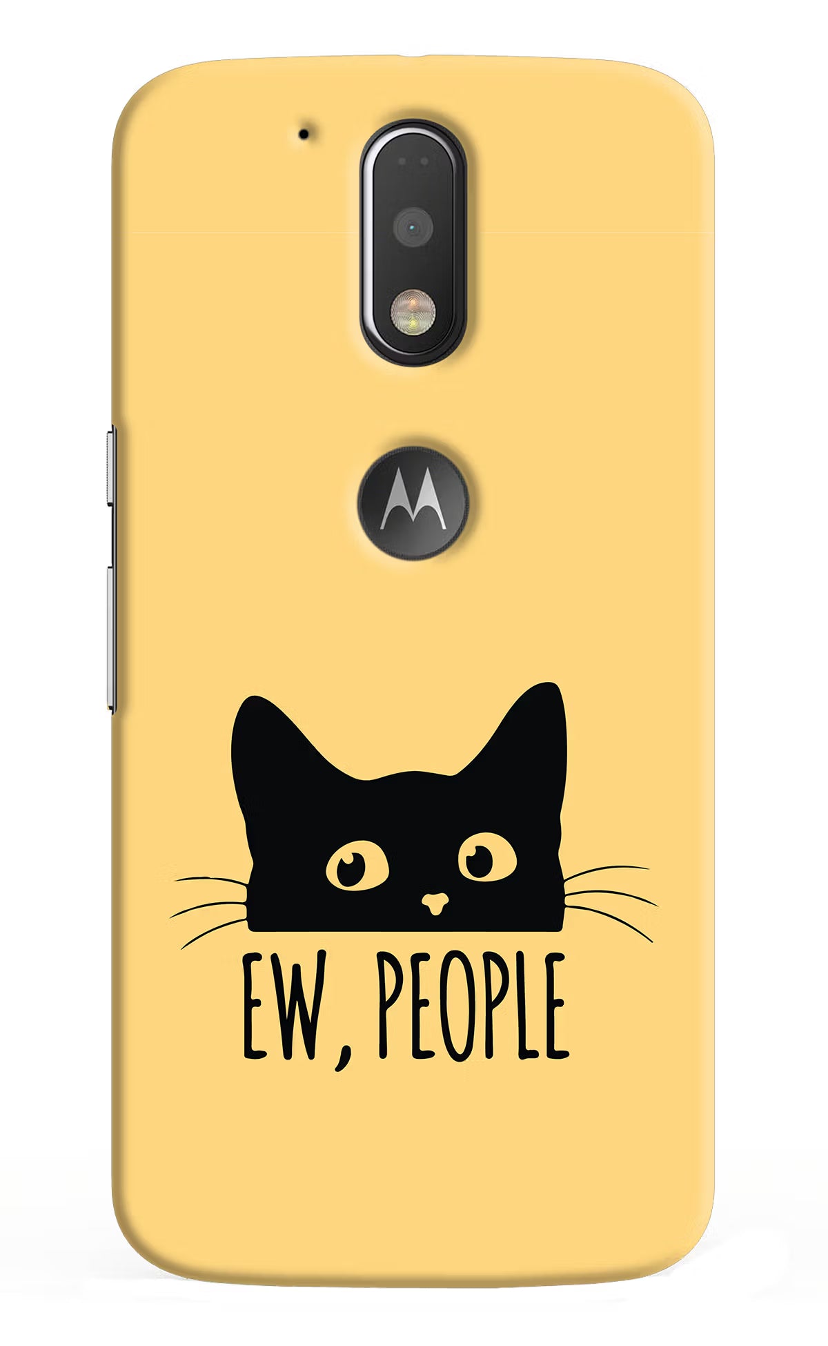 Ew People Catitude Moto G4/G4 plus logocut Hard Case Back Cover by Casekaro