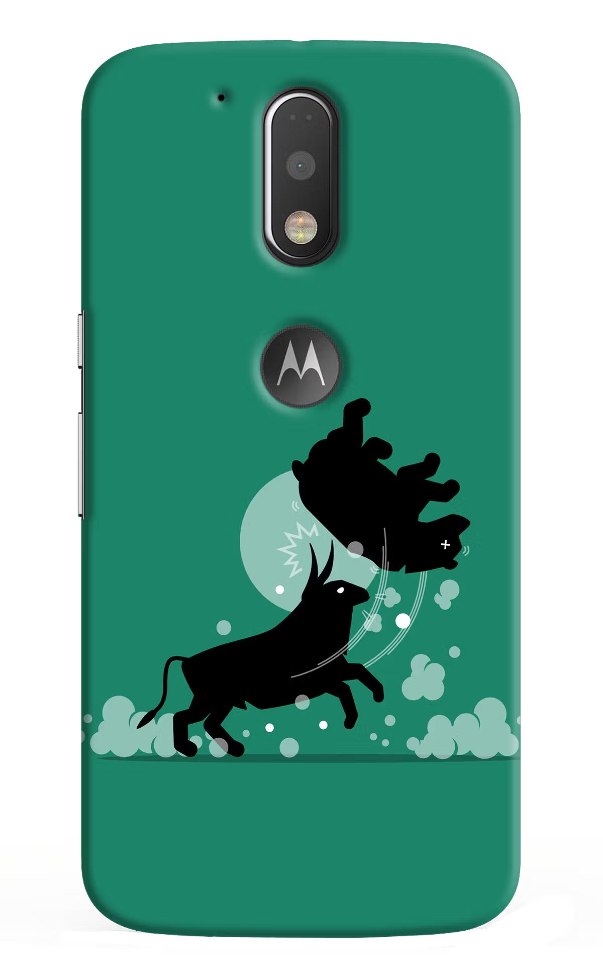 Bull Conqueror Moto G4/G4 plus logocut Hard Case Back Cover by Casekaro