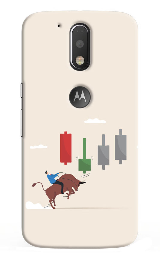 Bull Trading Momentum Moto G4/G4 plus logocut Hard Case Back Cover by Casekaro