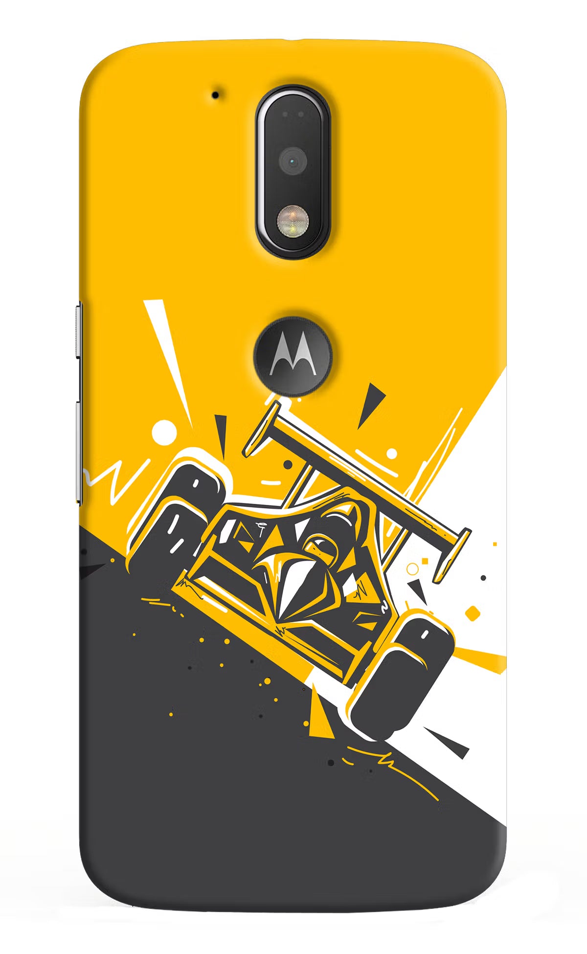 Track King Moto G4/G4 plus logocut Hard Case Back Cover by Casekaro