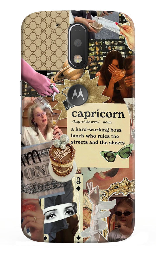 Capricorn Zodiac Moto G4/G4 plus logocut Hard Case Back Cover by Casekaro
