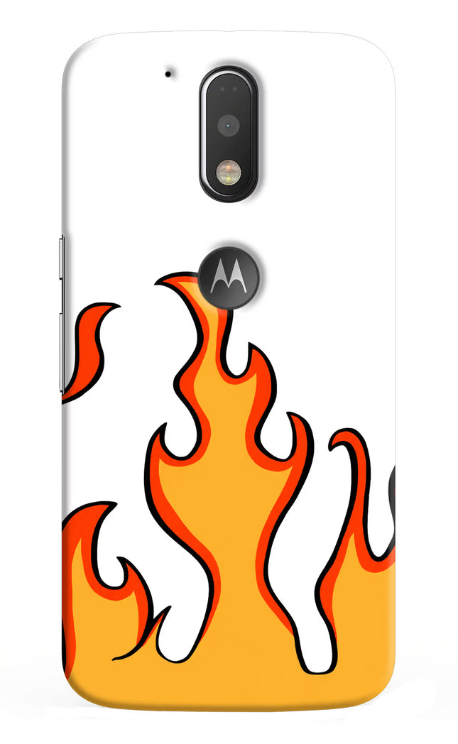 Fired Up – White Moto G4/G4 plus logocut Hard Case Back Cover by Casekaro