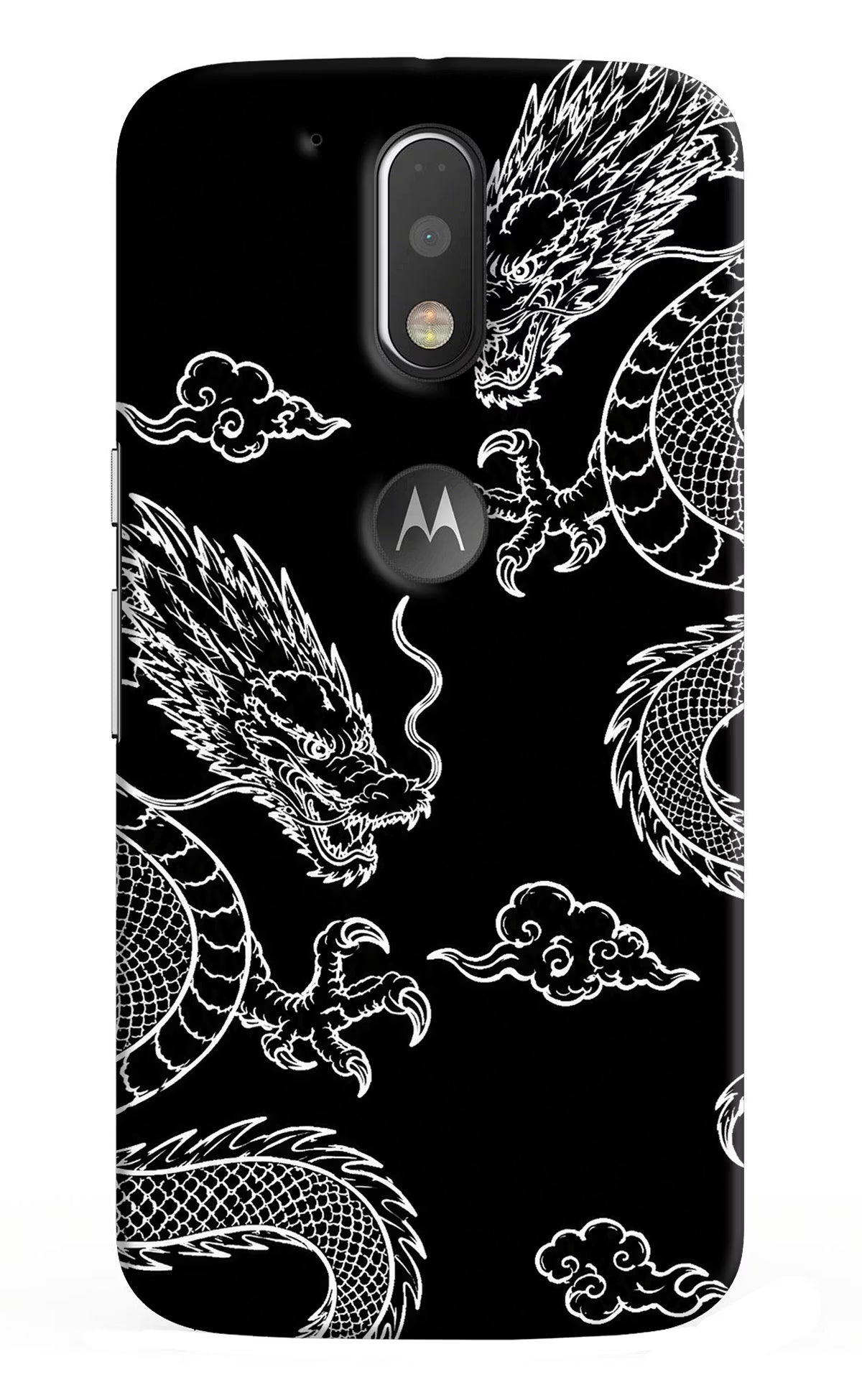 Twin Dragons Moto G4/G4 plus logocut Hard Case Back Cover by Casekaro