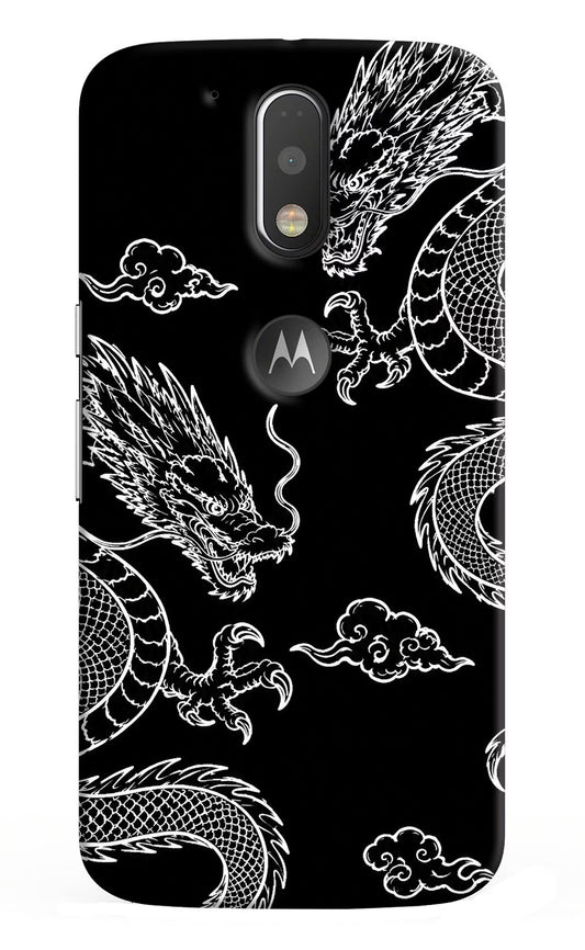 Twin Dragons Moto G4/G4 plus logocut Hard Case Back Cover by Casekaro