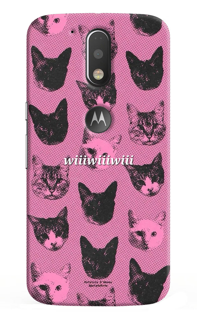 Pink Cats Moto G4/G4 plus logocut Hard Case Back Cover by Casekaro