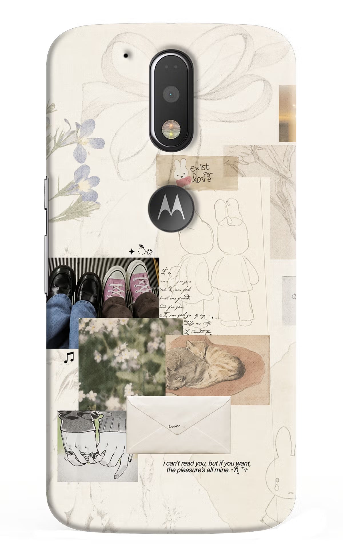 Soft Aesthetic Moto G4/G4 plus logocut Back Cover