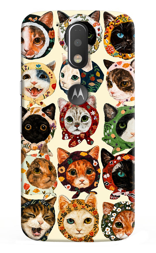 Cool Cat Moto G4/G4 plus logocut Hard Case Back Cover by Casekaro