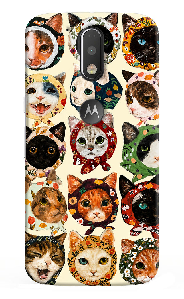 Cool Cat Moto G4/G4 plus logocut Hard Case Back Cover by Casekaro