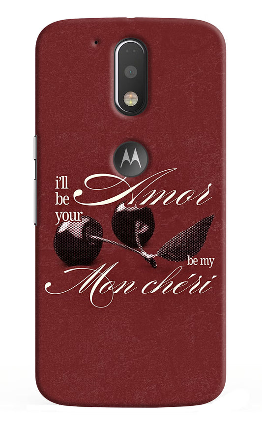 Velvet Cherry Moto G4/G4 plus logocut Back Cover