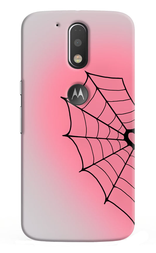 Pink Web Moto G4/G4 plus logocut Hard Case Back Cover by Casekaro