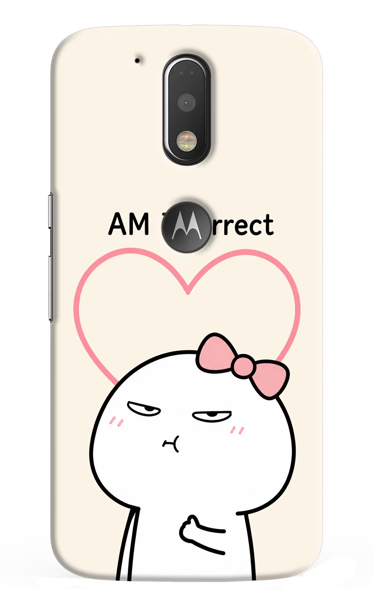 Always Right Moto G4/G4 plus logocut Back Cover