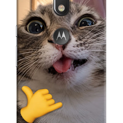 Silly Cat Call Moto G4/G4 plus logocut Hard Case Back Cover by Casekaro