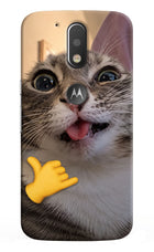 Silly Cat Call Moto G4/G4 plus logocut Hard Case Back Cover by Casekaro