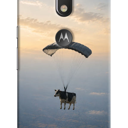 Skydiving Cow Moto G4/G4 plus logocut Hard Case Back Cover by Casekaro