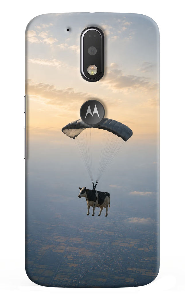 Skydiving Cow Moto G4/G4 plus logocut Hard Case Back Cover by Casekaro