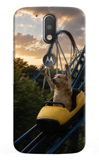 Rollercoaster Dog Moto G4/G4 plus logocut Hard Case Back Cover by Casekaro