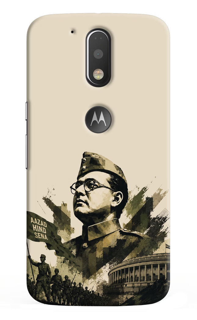 Netaji Rising Moto G4/G4 plus logocut Back Cover