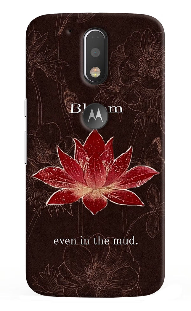 Bloom Moto G4/G4 plus logocut Hard Case Back Cover by Casekaro