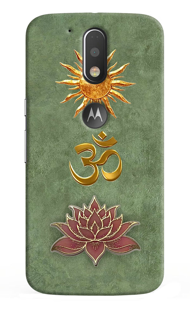 Om & Lotus Moto G4/G4 plus logocut Back Cover