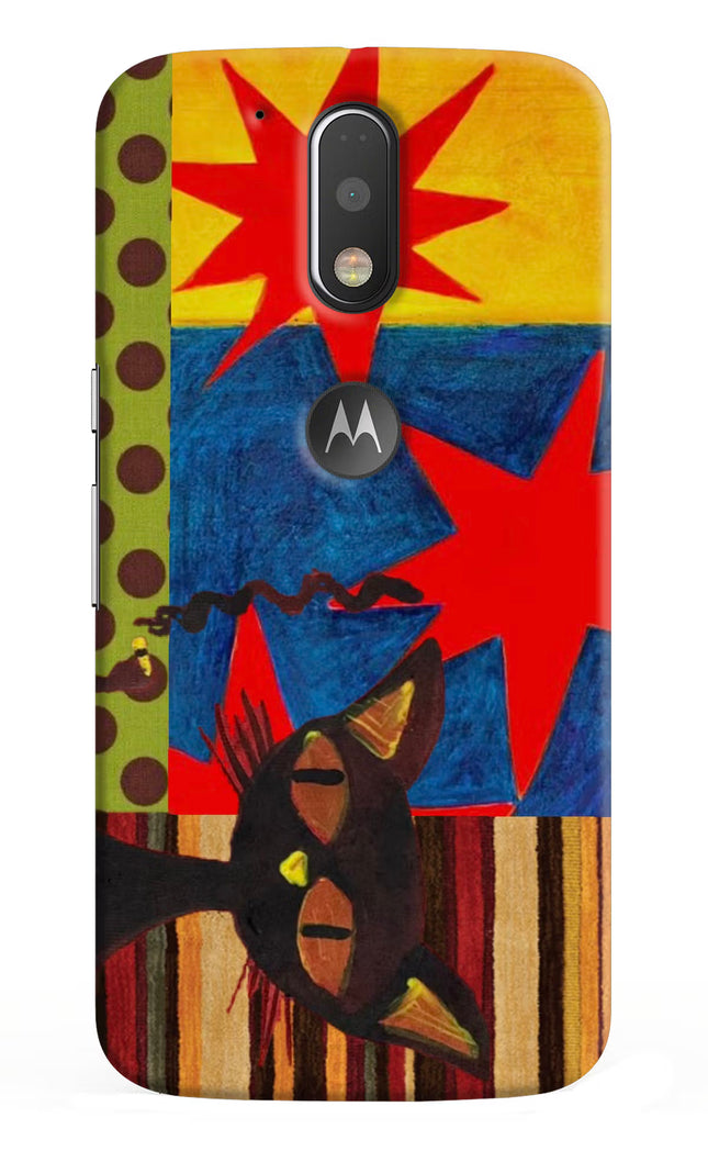Pop Cat Moto G4/G4 plus logocut Hard Case Back Cover by Casekaro