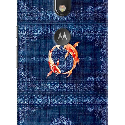 Koi Blue Moto G4/G4 plus logocut Hard Case Back Cover by Casekaro