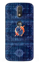 Koi Blue Moto G4/G4 plus logocut Hard Case Back Cover by Casekaro