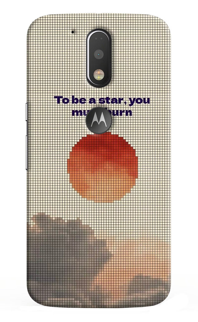 Pixel Sun Moto G4/G4 plus logocut Hard Case Back Cover by Casekaro