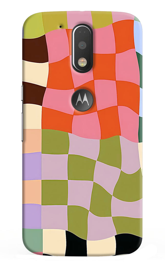 Wavy Grid Moto G4/G4 plus logocut Hard Case Back Cover by Casekaro