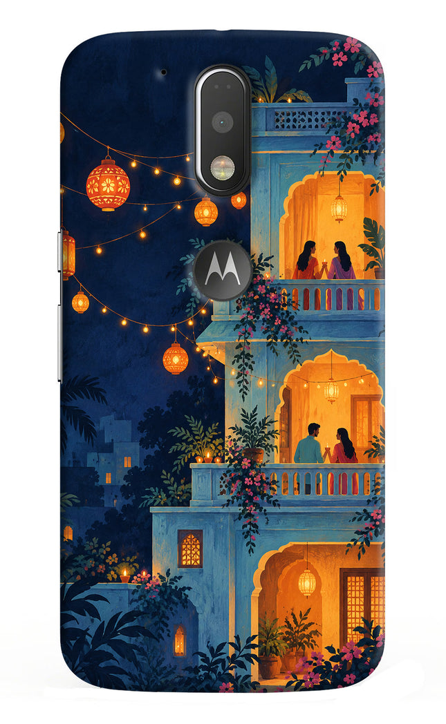 Balcony Glow Moto G4/G4 plus logocut Hard Case Back Cover by Casekaro