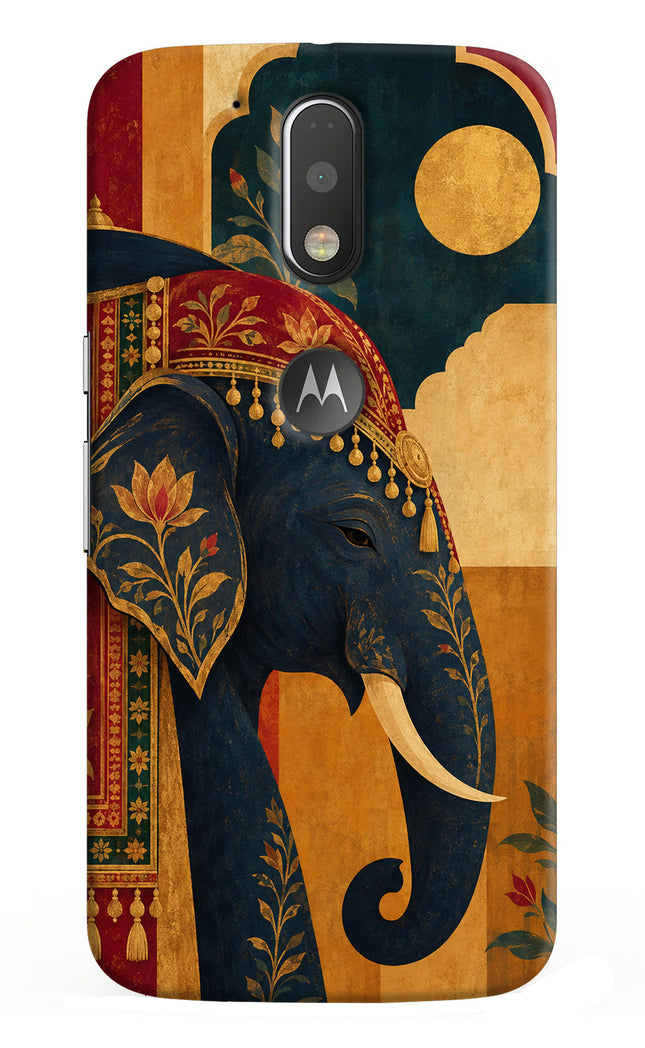 Royal Elephant Moto G4/G4 plus logocut Hard Case Back Cover by Casekaro